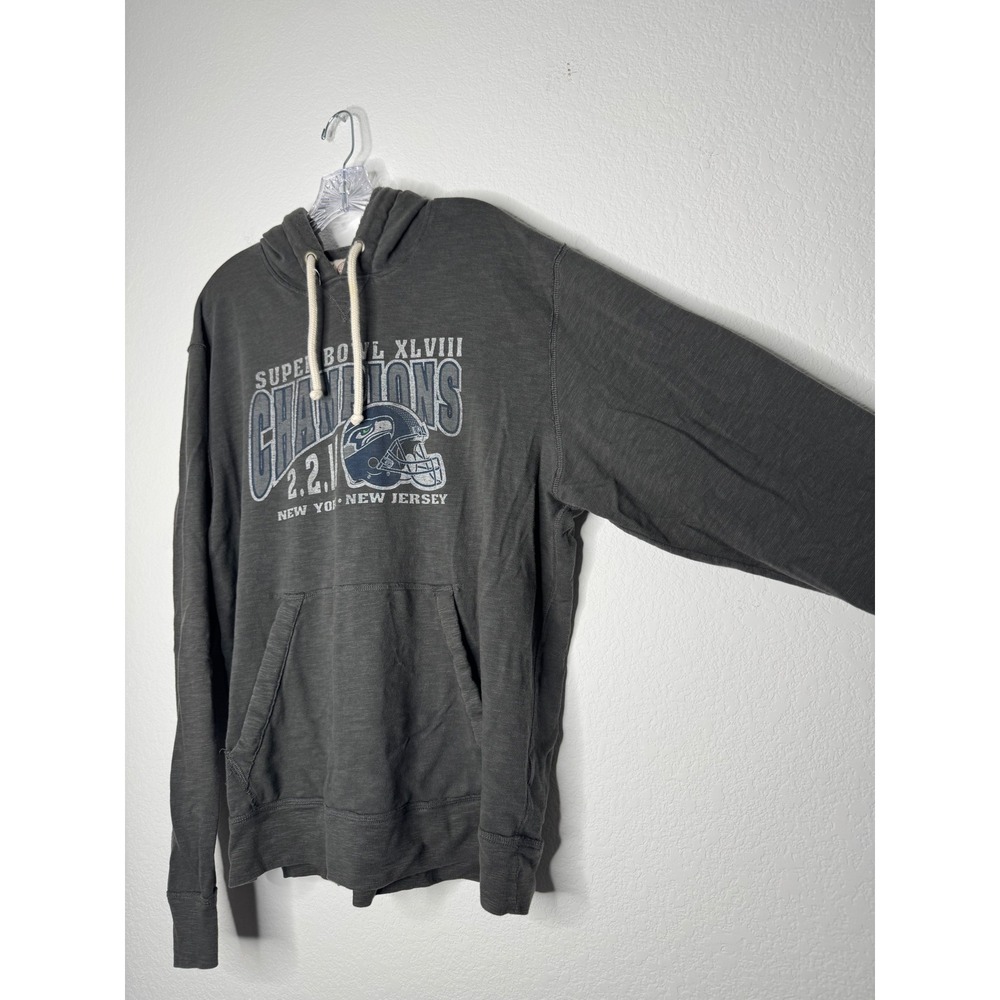 47 Brand Seattle Seahawks NFL Super Bowl XLVIII Champions Gray Hoodie Mens XXL - Picture 3 of 7